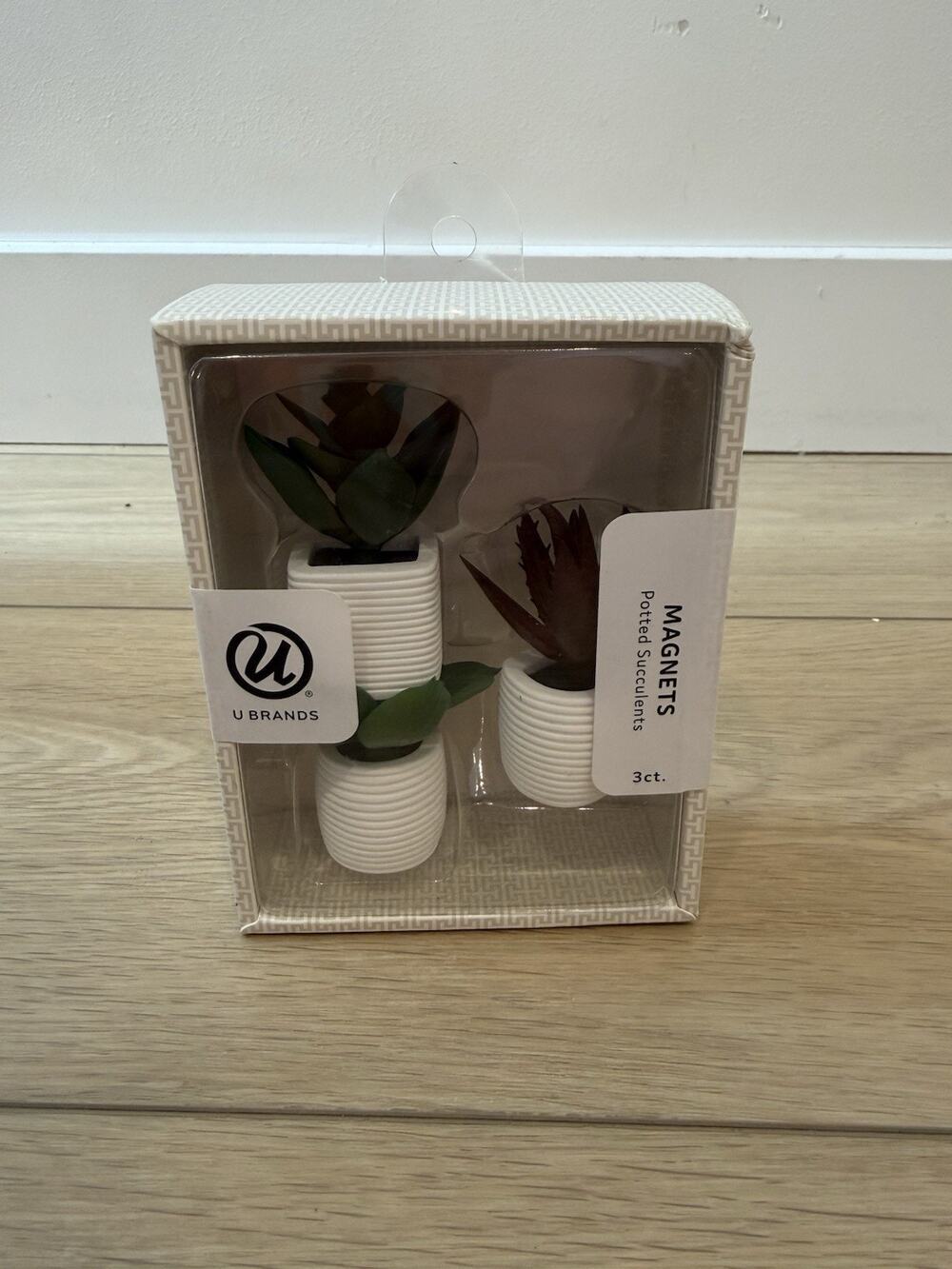 U Brands Potted Succulents Magnets Set of Three new sealed box Organizer Storage